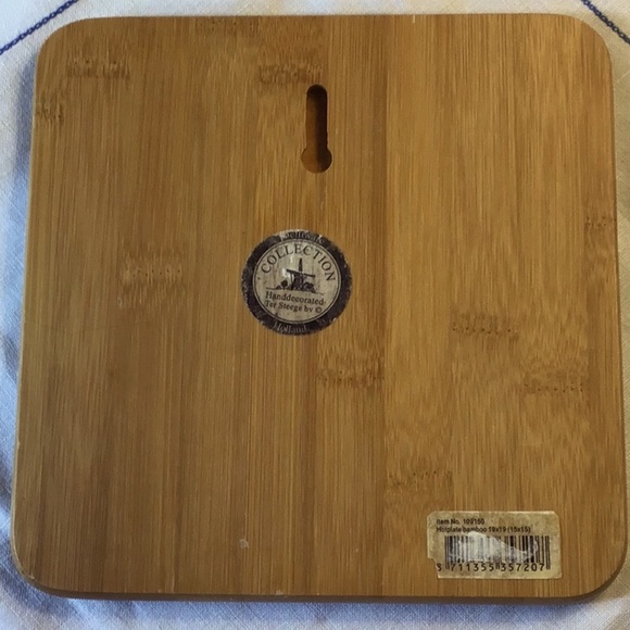 DELFTWARE 🇳🇱 AMSTERDAM TILE TRIVET BAMBOO FRAME - Picture 3 of 5